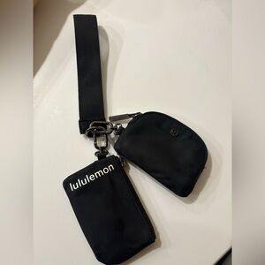 Lululemon Dual Pouch Wristlet in Black